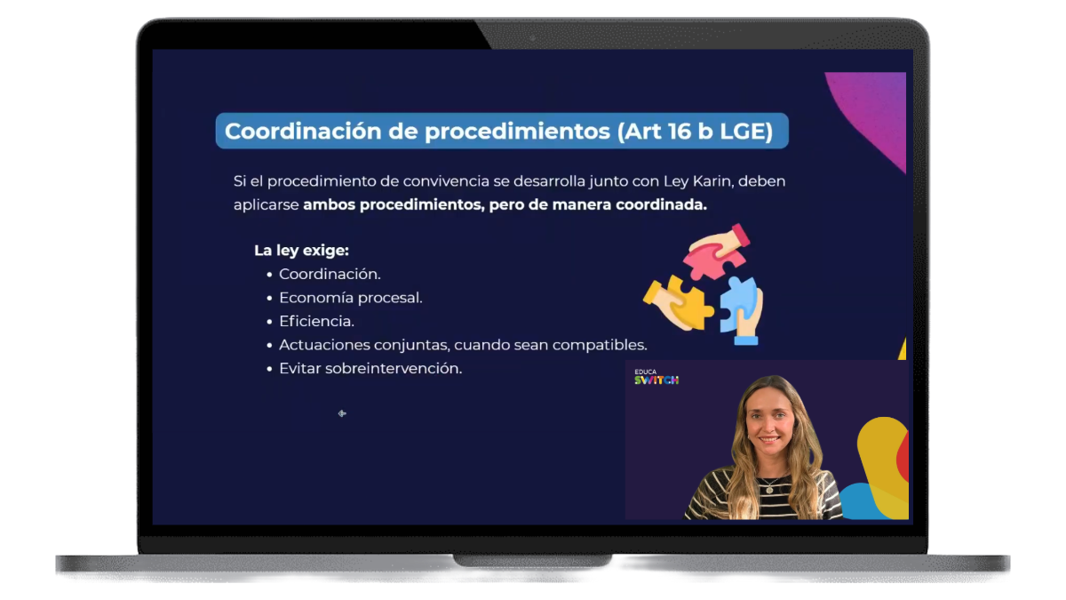 Asesoría legal Switch sobre coordinación de procedimientos de convivencia